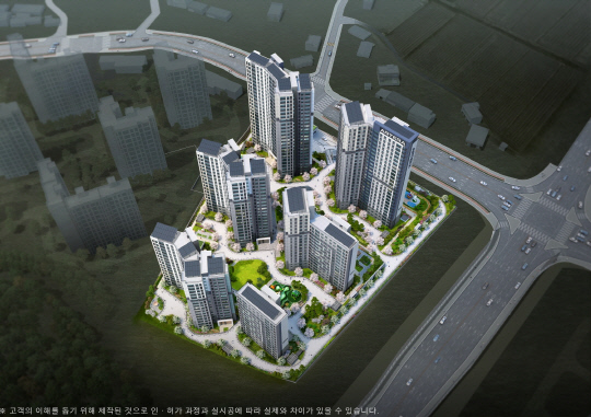 '분양가상한제(분상제)'가 적용되는 '오산 세교 아테라' 조감도. [금호건설 제공]